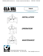 CLA-VAL 790-01 Installation Operation & Maintenance предпросмотр