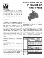 Preview for 1 page of CLA-VAL 81-02/681-02 Installation Operation & Maintenance