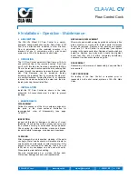 Preview for 36 page of CLA-VAL 90-01 Technical Documentation Manual