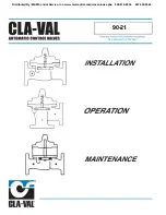 Preview for 1 page of CLA-VAL 90-21 Installation Operation & Maintenance