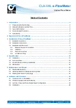 Preview for 2 page of CLA-VAL e-FlowMeter User Manual