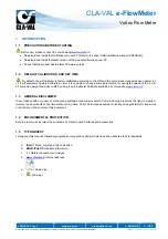 Preview for 3 page of CLA-VAL e-FlowMeter User Manual