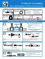 Предварительный просмотр 1 страницы CLA-VAL eFlowMeter X144D-AF Quick Start Installation & Removal Instructions