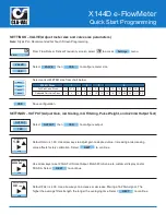 CLA-VAL X144D e-FlowMeter Quick Start Programming предпросмотр