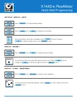 Preview for 3 page of CLA-VAL X144D e-FlowMeter Quick Start Programming