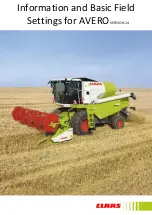 Preview for 1 page of Claas AVERO Information And Basic Field Settings