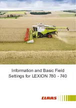 Предварительный просмотр 1 страницы Claas LEXION 740 Information And Basic Field Settings