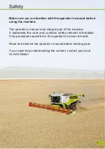 Предварительный просмотр 5 страницы Claas LEXION 740 Information And Basic Field Settings