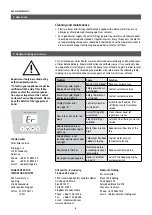 Предварительный просмотр 6 страницы clage E-comfort DEX12 Operating Instructions For The User