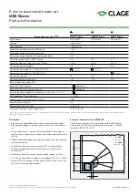 Preview for 2 page of clage MBX4 Shower Quick Start Manual