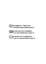 Preview for 3 page of clage SX 100 120 Series Instructions For Installation, Use And Maintenance Manual