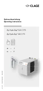 clage Zip HydroTap G4 C 175 Operating Instructions Manual preview