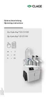 clage Zip HydroTap G5 CS 100 Operating Instructions Manual preview