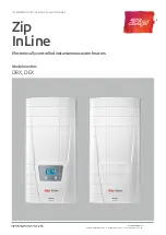 Предварительный просмотр 1 страницы clage Zip InLine DBX Series Installation Instructions & User Manual