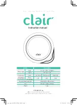 Предварительный просмотр 1 страницы clair clair-BF2025 Instruction Manual