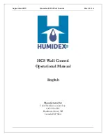 Preview for 1 page of ClairiTech Innovations Humidex HCS-APT Operational Manual