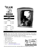 Clam Corp CLAM 2000 8200 Instruction Manual preview