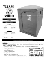 Preview for 1 page of Clam Corp Clam 2000 8309 Instruction Manual