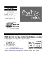 Clam Corp Fish Trap Bak2Bak 8354 Instruction Manual preview