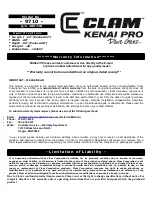 Предварительный просмотр 1 страницы Clam 9710 Kenai Pro User Manual