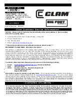 Clam BIGFOOT XL6000TC Instruction & Owner'S Manual preview