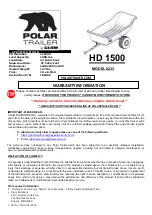 Clam POLAR TRAILER HD 1500 Manual preview