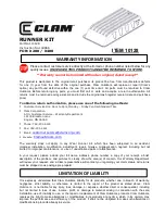 Предварительный просмотр 1 страницы Clam RUNNER KIT Quick Start Manual