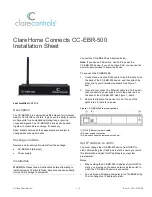 Clare Controls CC-EBR-500 Installation Sheet preview