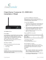 Preview for 1 page of Clare Controls CC-EBR-500 Installation Sheet