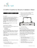 Clare Controls ClareHome CS-MR-8 Installation Sheet preview