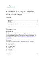 Предварительный просмотр 1 страницы Clare Controls ClareOne Quick Start Manual