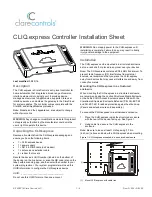 Preview for 1 page of Clare Controls CLIQ.express Installation Sheet