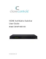 Preview for 1 page of Clare Controls CM-MT4420-HD User Manual