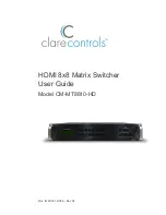 Предварительный просмотр 1 страницы Clare Controls CM-MT8810-HD User Manual