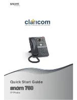 Предварительный просмотр 1 страницы claricom snom 760 Quick Start Manual