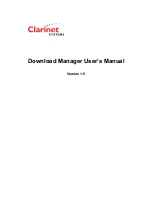 Preview for 1 page of Clarinet Systems ESB301 User Manual