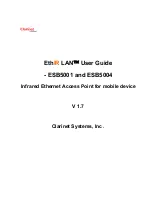 Clarinet Systems EthIR LAN ESB5001 User Manual preview