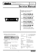 Preview for 1 page of Clarion 28185 4Z300 Service Manual