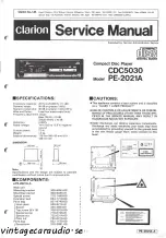 Clarion 5631CD Service Manual preview