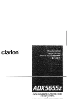 Clarion ADX5655z Owner'S Manual preview