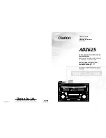 Clarion ADZ625 Owner'S Manual preview