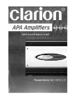 Preview for 1 page of Clarion APA2001  APA2001 APA2001 Owners & Installation Manual