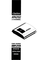 Clarion apa2102 Operation And Installation Manual preview