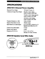 Preview for 18 page of Clarion apa2102 Operation And Installation Manual