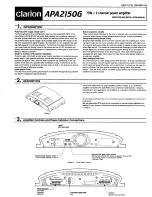 Preview for 1 page of Clarion APA2150G Operation And Installation Manual