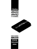 Clarion apa4162 Operation And Installation Manual preview