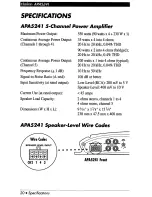 Preview for 21 page of Clarion APA5241 Operation and Operation And Installation Manual