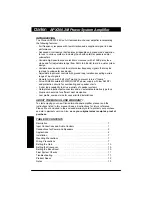 Preview for 2 page of Clarion APX200 Operating & Installation Manual