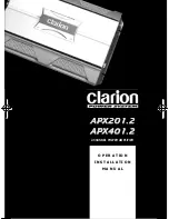 Clarion APX201.2 Operating & Installation Manual preview