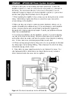 Предварительный просмотр 12 страницы Clarion APX400 Operating & Installation Manual